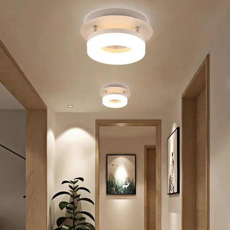 Modern Small Square Stainless Steel Ceiling Light