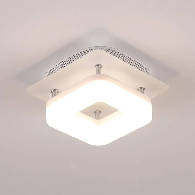 Modern Small Square Stainless Steel Ceiling Light