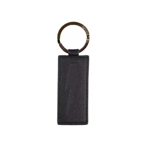 Neil Barrett Blue Leather Men Keychain