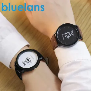 New Couples Watch | King & Queen Leather Quartz Watch