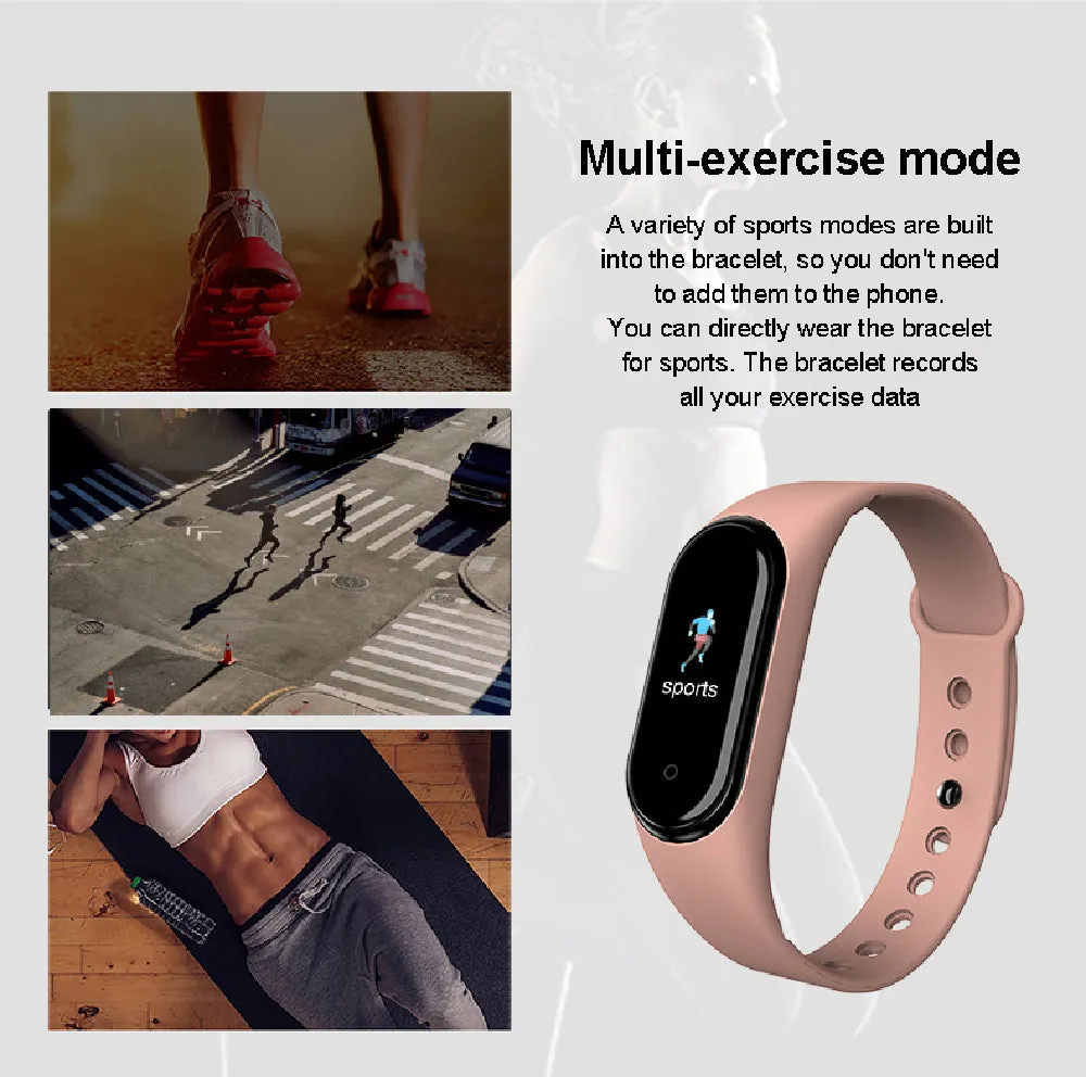 New M5 Smart Fitness Watch for Men & Women with Play Music Function