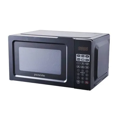 New - Proctor Silex 700W Countertop Microwave Black