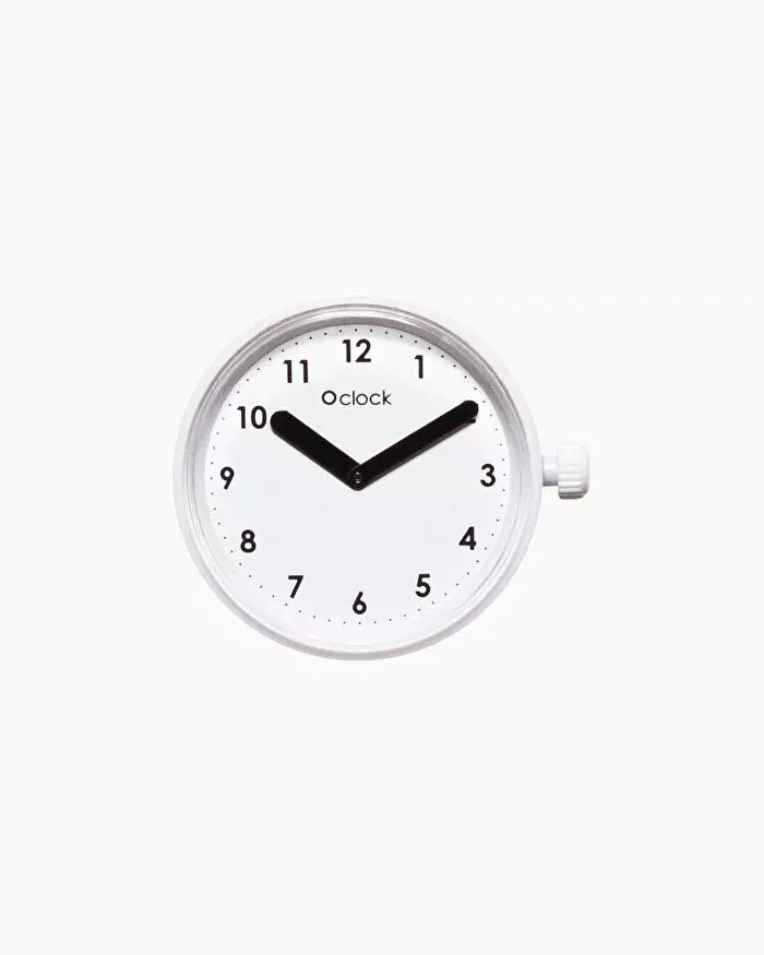 O clock dial numbers white