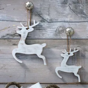 Set of Two Dancing Christmas Reindeer