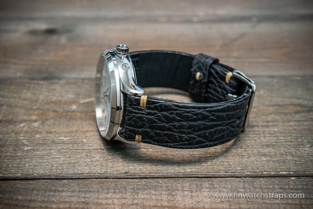 Shark leather watch strap