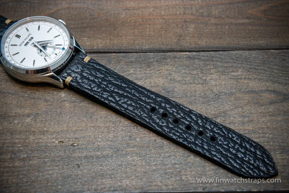 Shark leather watch strap