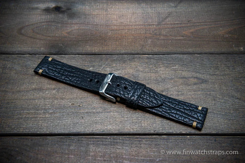 Shark leather watch strap