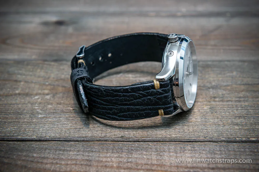 Shark leather watch strap