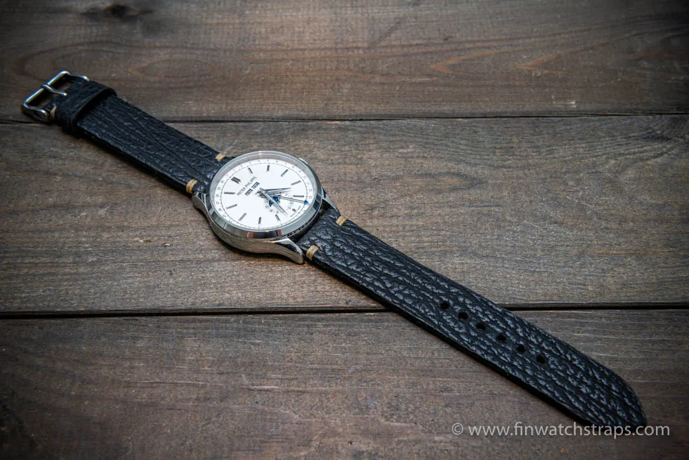 Shark leather watch strap