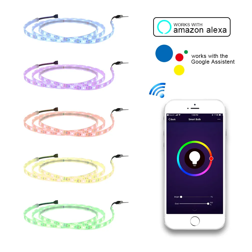 SL105 Smart LED Strip (works with Alexa and Google Home Assistant)