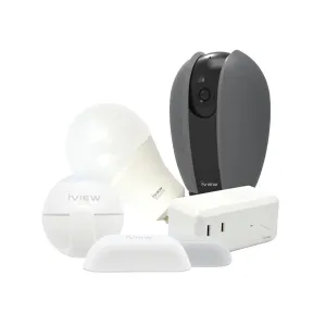 Smart Home Guardian (Smart Security Camera, Smart WiFi Bulb, Smart Socket, Motion & Door Sensor)