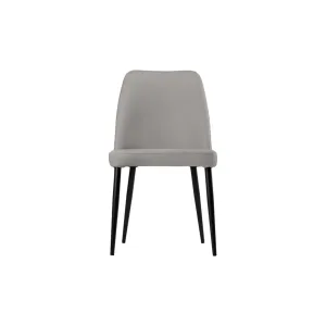 Toulon Dark Grey Leather Dining Chair