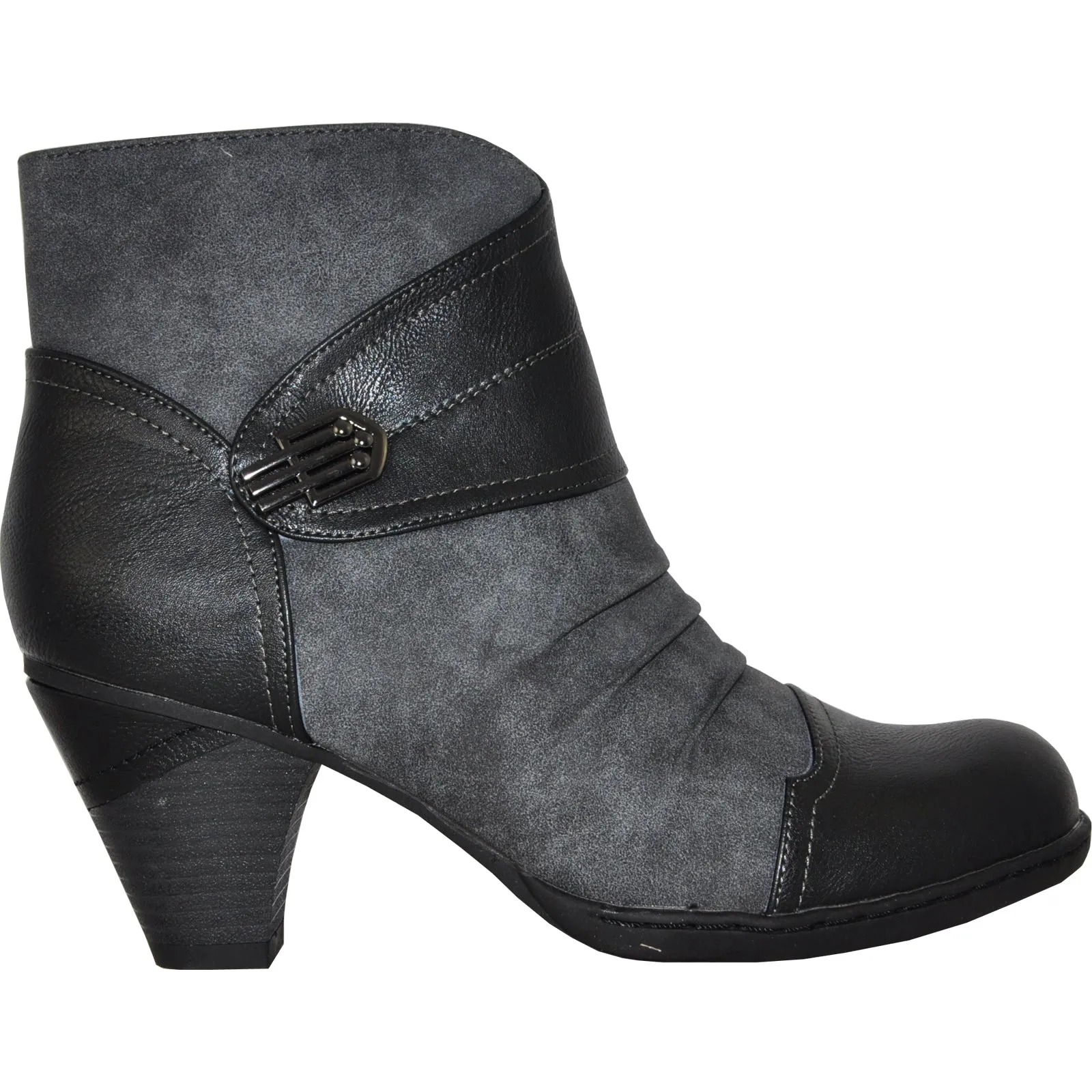 VANGELO Women Boot HF8400 Ankle Dress Boot Grey