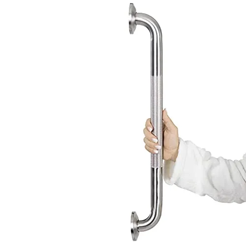 Vive Textured Stainless Steel Grip Shower Grab Bar