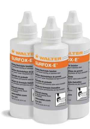 Walter 54A041 SURFOX-E White Stainless Steel Etching Electrolyte: 3.4 oz Bottle (1 Bottle)