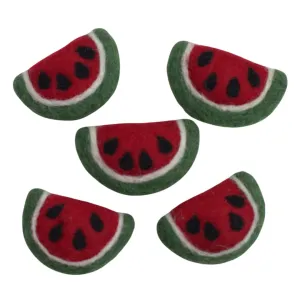 Watermelon Felt Shapes- Red & Green