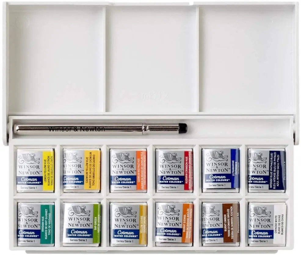 Winsor Newton Cotman Watercolor Sketchers Pocket Box 12 Half Pans